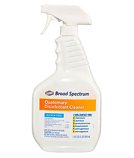 Clorox Broad Spectrum Quaternary Disinfectant Cleaner, Spray, 32 oz