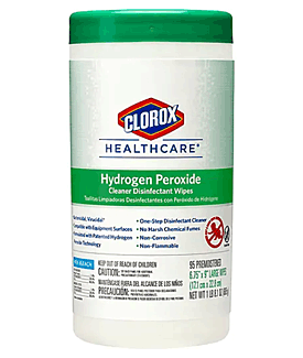 Clorox Healthcare Hydrogen Peroxide Cleaner Disinfectant Wipes, 95 Count Canister