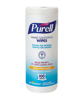 Purell Sanitizing Hand Wipe Canister - 100 Wipes