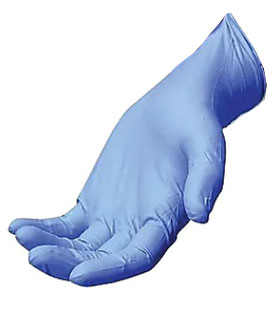 Ambitex N5201 Series Powder Free Blue Nitrile Gloves, Small