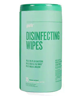 Perk Disinfecting Wipes, Fresh Scent, 75 Wipes - Case of 6