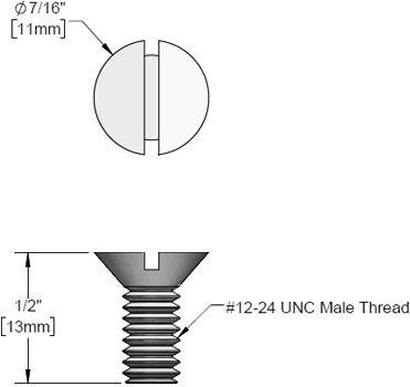 T&S Brass (000921-45) Flat Head Spray Face Stainless Steel Screw for B-0876 Pre-Rinse Valves additional product graphic