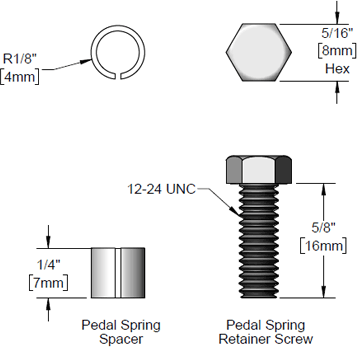 T&S Brass (001483-25) Screw and Spacer for B-0504 Pedal Valves additional product graphic