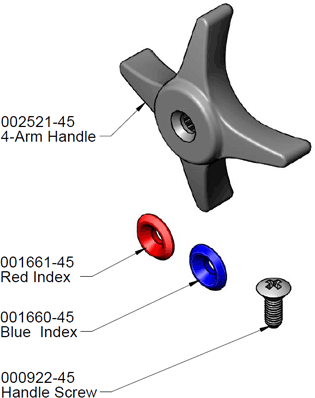 T&S Brass (002521-45K) 4-Arm Handle Kit (Handle, Indexes, Screw) additional product graphic