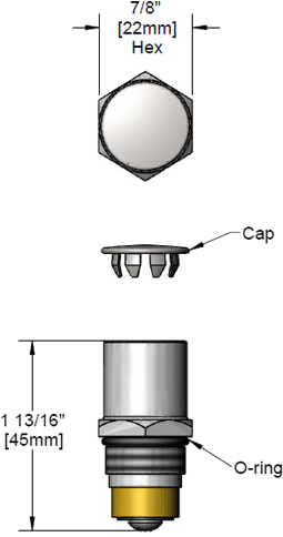 T&S Brass (002892-40) Service Stop Spindle Assembly & Cap additional product graphic