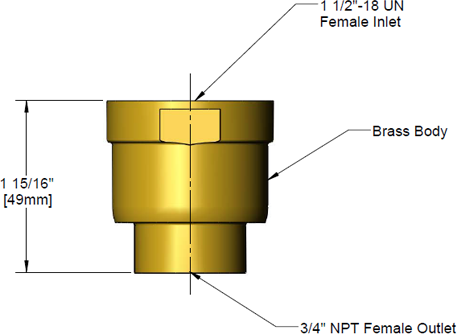T&S Brass (015456-20) Outlet Nipple, Unplated Brass additional product graphic