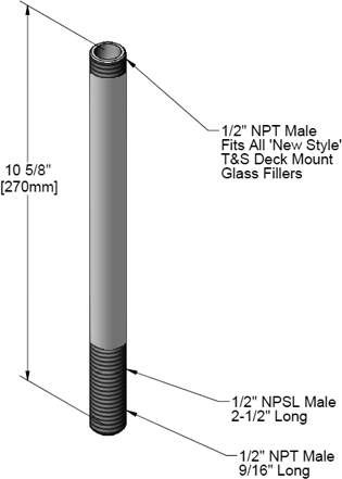 T&S Brass (015886-40) B-1210 Glass Filler Pedestal additional product graphic