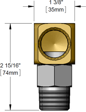 T&S Brass (AG-6D) Gas Appliance Connectors, 3/4in NPT SwiveLink additional product graphic