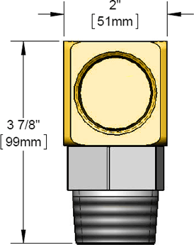 T&S Brass (AG-6F) Gas Appliance Connectors, 1-1/4in NPT SwiveLink additional product graphic