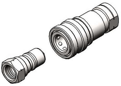 T&S Brass (AW-5D) Water Appliance Connector, 3/4in NPT Quick Disconnect, Stainless Steel additional product graphic