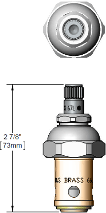 T&S Brass (005959-40QT) Quarter-Turn Eterna Cartridge, LTC (Cold) additional product graphic