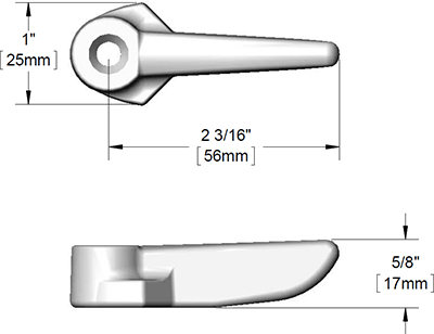 T&S Brass (010027-40) Lever Handle, Chrome-Plated Solid Brass, Blank additional product graphic