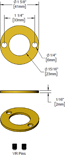 T&S Brass (012698-45) Anti-Rotation Pins & Washer For Bubblers additional product graphic