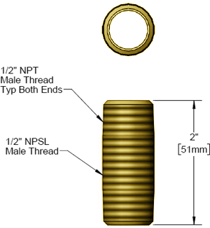 T&S Brass (000422-20) Supply Nipple for BL-5500 additional product graphic
