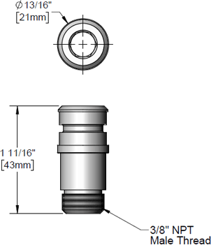 T&S Brass (000843-25) Swivel Outlet Adapter/Piece additional product graphic