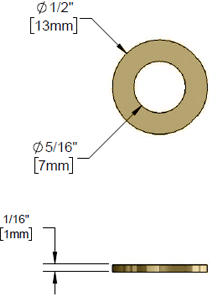T&S Brass (000974-45) Brass Washer For Bonnet Assembly additional product graphic