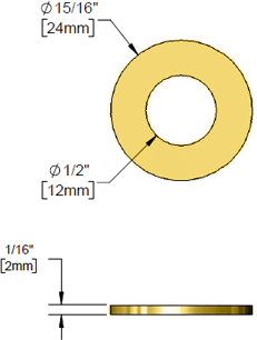 T&S Brass (000976-45) Custom Style Washer for B-0230 Faucets additional product graphic