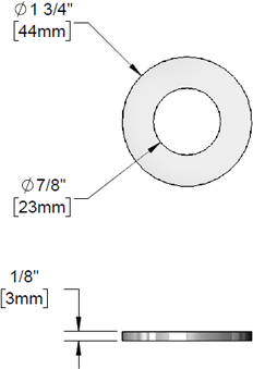 T&S Brass (001033-45) Delrin Washer For Glass Filler Pedestals additional product graphic