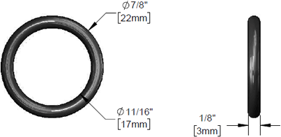 T&S Brass (001060-45) O-Ring - 7/8in rubber for T&S faucets additional product graphic