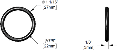T&S Brass (001068-45) Nitrile O-Ring, .862 ID x .103 Thick additional product graphic