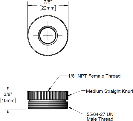 T&S Brass (001624-25) 1/8in Female Aerator Adapter additional product graphic