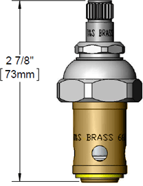 T&S Brass (006009-40QT) Eterna Cartridge (LTC) w/ Quarter Turn & Teflon Washer additional product graphic