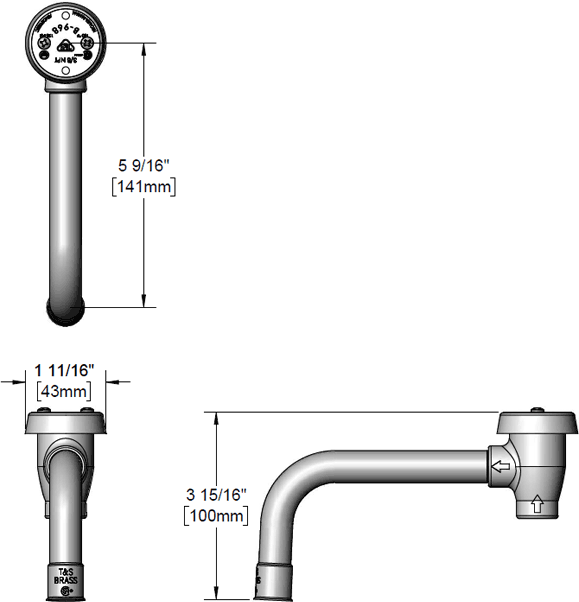 T&S Brass (007283-40) Vacuum Breaker Nozzle Assembly (Vacuum Breaker & Nozzle Only) additional product graphic