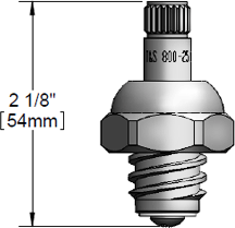 T&S Brass (009423-40) B-2346 Right Hand Spindle Assembly (Teflon) additional product graphic