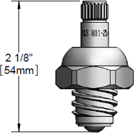 T&S Brass (009424-40) B-2346 LH Spindle Assembly (Teflon) additional product graphic