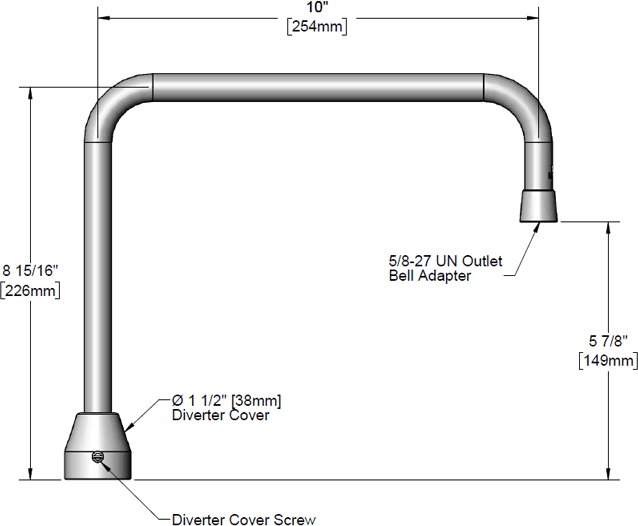 T&S Brass (009556-40) B-2346 Gooseneck Assembly (No Vacuum Breaker) additional product graphic