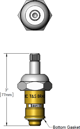 T&S Brass (011279-25) Cerama Cartridge, LTC w/ Bonnet additional product graphic