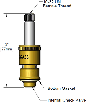 T&S Brass (011311-25) Cerama Cartridge, RTC w/ Check Valve (Less Bonnet) additional product graphic