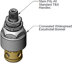 T&S Brass (016753-40) CWS EasyInstall RTC Eterna w/ Teflon Seal additional product graphic