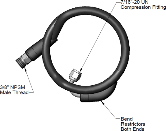T&S Brass (018327-45) Black Hose Assembly For 6' Combi-Oven Hose Reel additional product graphic