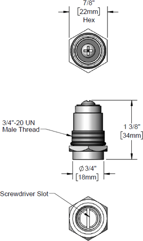 T&S Brass (163A) Built In Screwdriver Stop Assembly additional product graphic