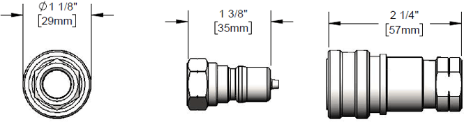 T&S Brass (AW-5A) Water Appliance Connector, 1/4in NPT Quick Disconnect, Stainless Steel additional product graphic