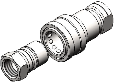 T&S Brass (AW-5A) Water Appliance Connector, 1/4in NPT Quick Disconnect, Stainless Steel additional product graphic