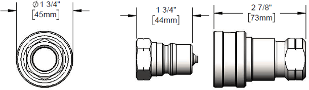 T&S Brass (AW-5C) Water Appliance Connector, 1/2in NPT Quick Disconnect, Stainless Steel additional product graphic