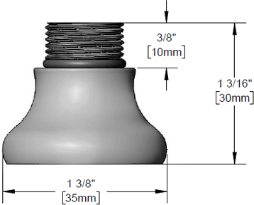 T&S Brass (B-0103-FD10) Rosespray Outlet, 3/8in NPT Male Threads, 1.0 GPM Flow Disc Regulator additional product graphic