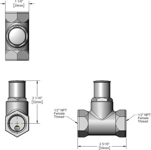 T&S Brass (B-0416) Stop, Straight Loose Key Stop, 1/2in NPT additional product graphic