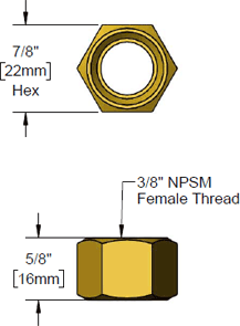 T&S Brass (000715-20) B-1202 Brass Coupling Nut additional product graphic