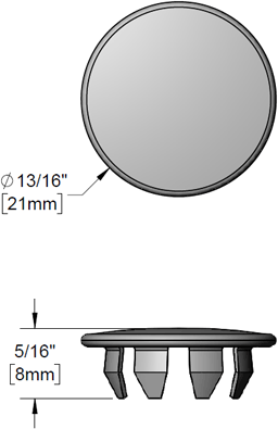 T&S Brass (001605-45) Key Stop Cap, Chrome Plated additional product graphic