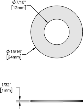 T&S Brass (002726-45) Stainless Steel Washer, 15/16in OD, 15/32in ID, 1/32in Thick additional product graphic