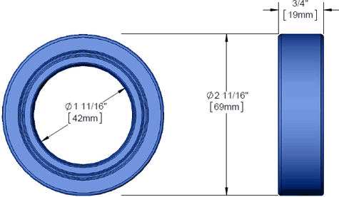 T&S Brass (011475-45) Rubber Bumper for EB-0107 Spray Valve (Blue) additional product graphic