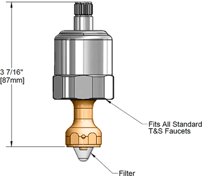 T&S Brass (015317-40) Bubbler Fast-Close Cartridge (No Handle) additional product graphic