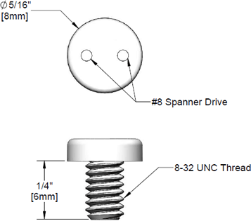 T&S Brass (016654-45) Vandal Resistant Screw, Stainless Steel, 8-32UN Thread x 1/4in Length additional product graphic