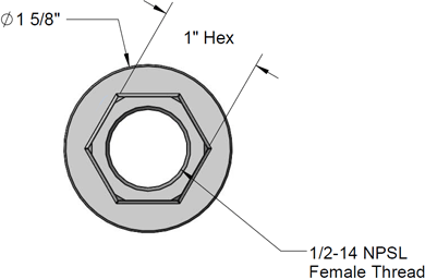 T&S Brass (016742-45) Concealed Widespread (CWS) EasyInstall Center Flange Nut additional product graphic