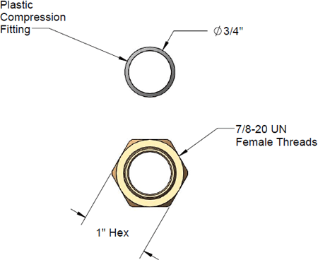 T&S Brass (016745-45) Concealed Widespread EasyInstall Center Compression Fitting & Nut additional product graphic