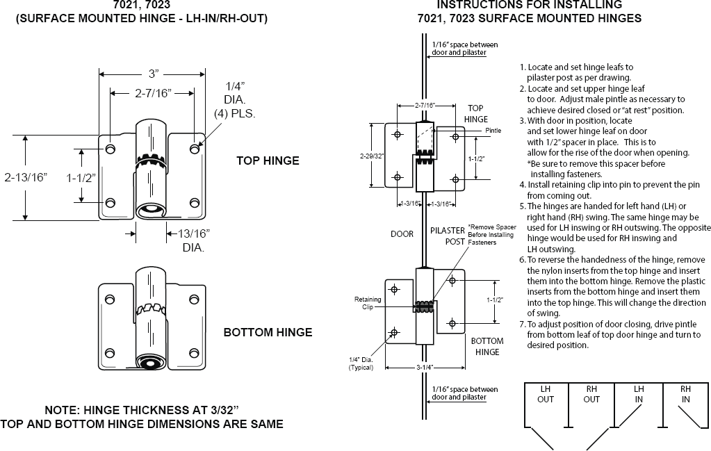 J-7021 Specification Sheet
